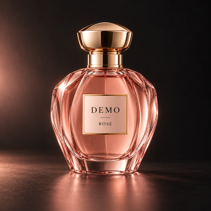 Rose demo perfume — display sample only